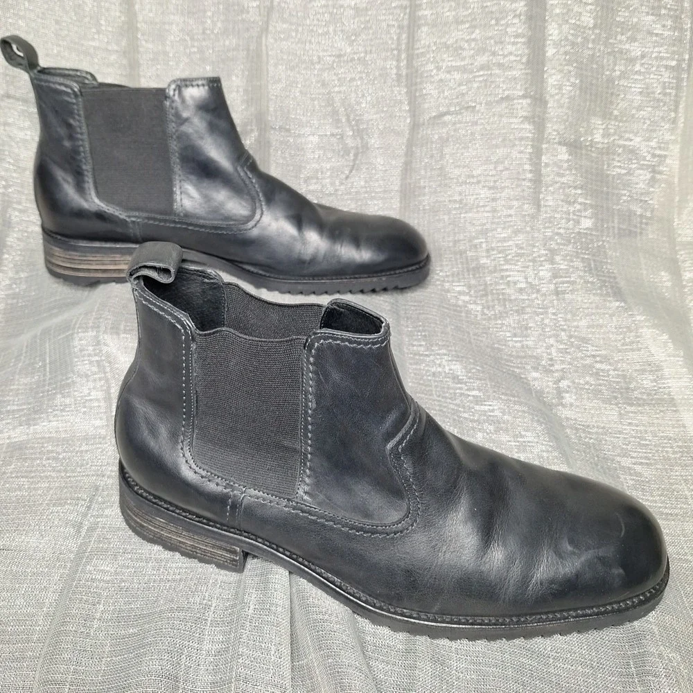 Rush Fairfax 11.5 Black Chelsea Ankle Boots Gordon Rush Men's Size 11 1/2 M NEW